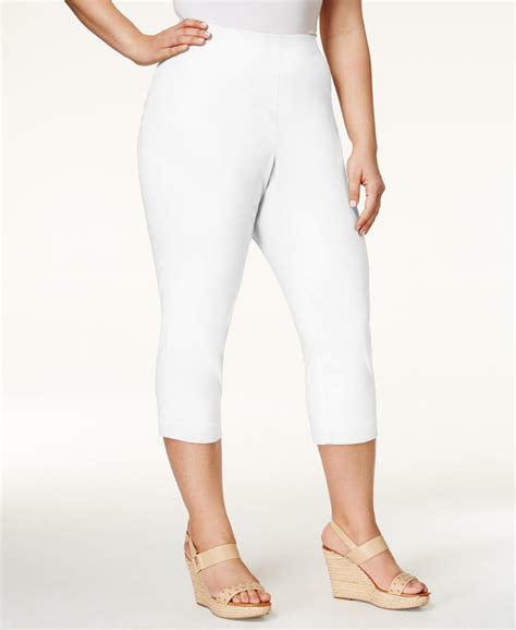 macy's white capri pants